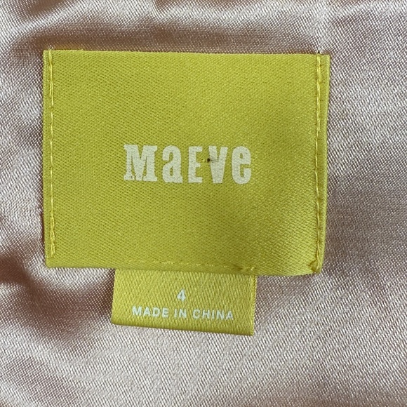 Maeve Anthropologie Dress Womens 4 Black Pink Nikola Polka Dot Lattice Pockets - Picture 14 of 15